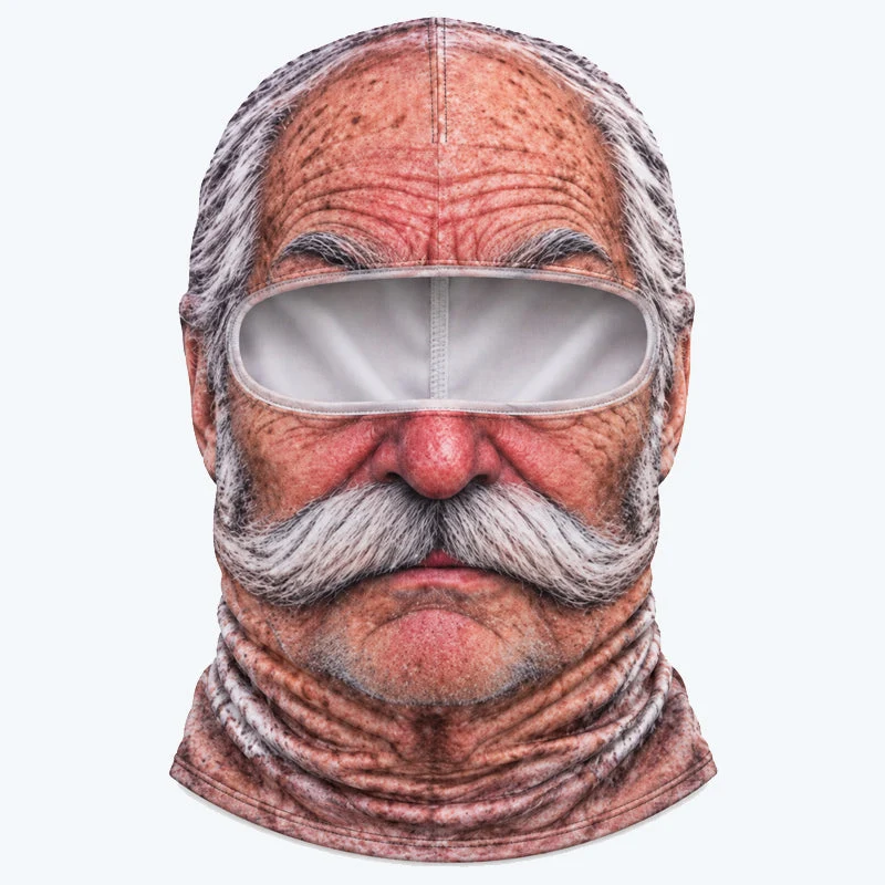 🎿 Realistic Face Balaclava – Funny Ski & Snowboard Mask for Cold Weather Adventures