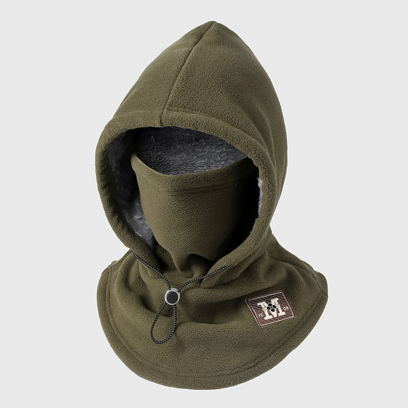 Green warm mask hat