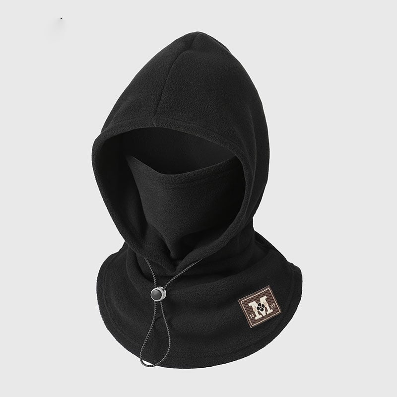 Black warm mask hat
