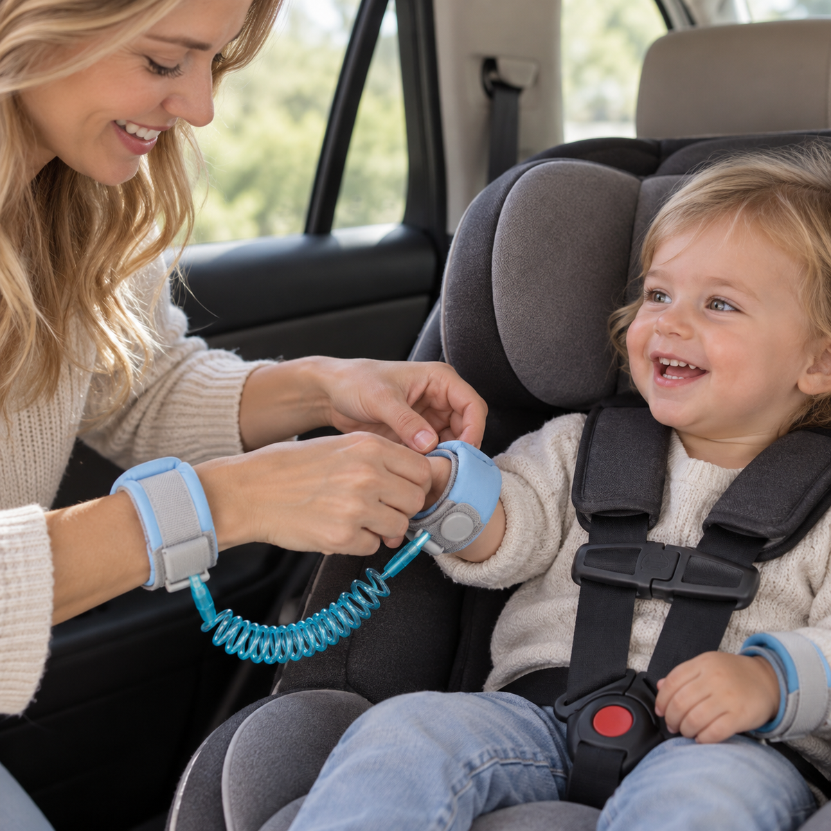 Blue 1.5 m Lock-Free Spring Leash