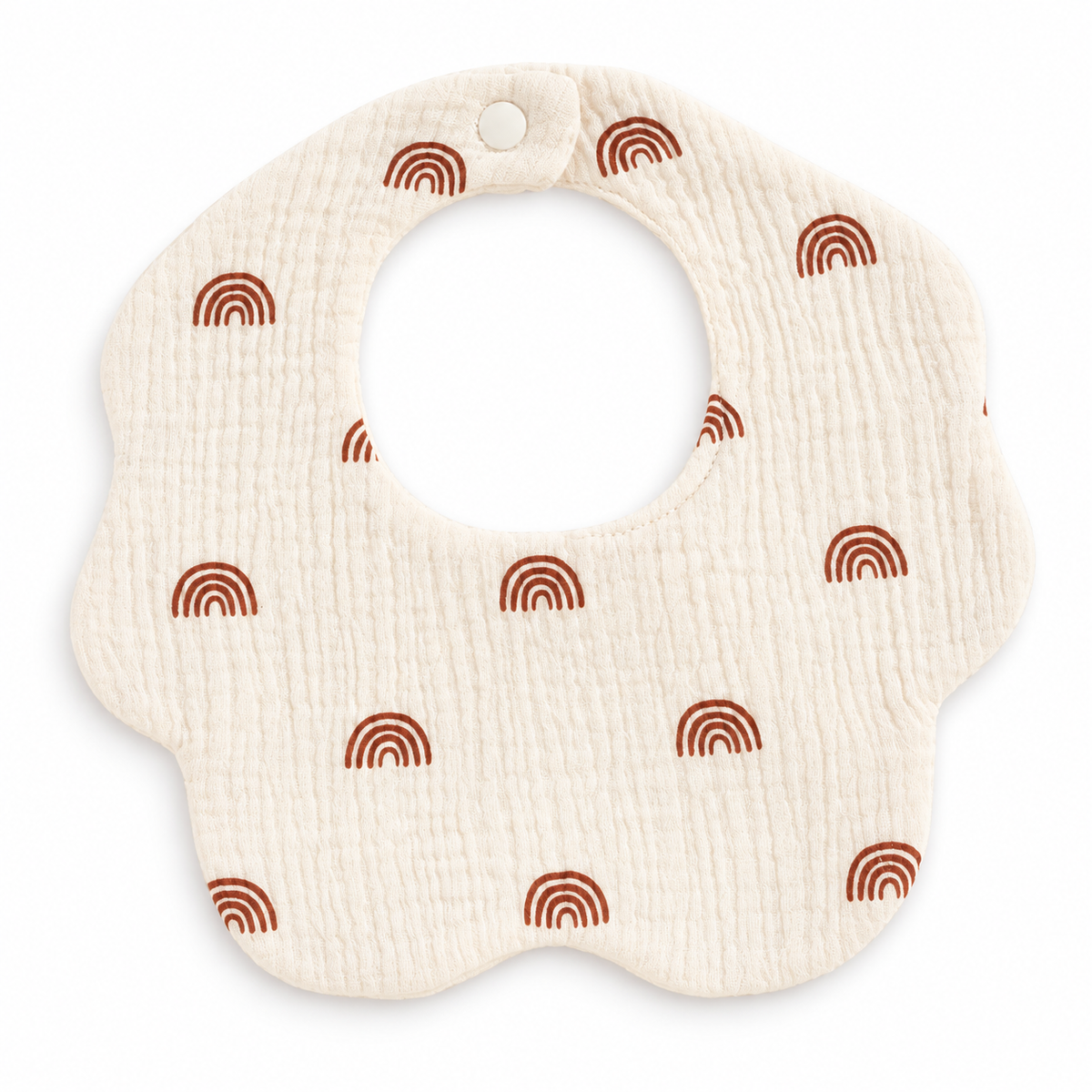 Rainbow Crinkle Cotton Bib