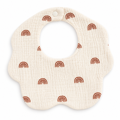 Rainbow Crinkle Cotton Bib
