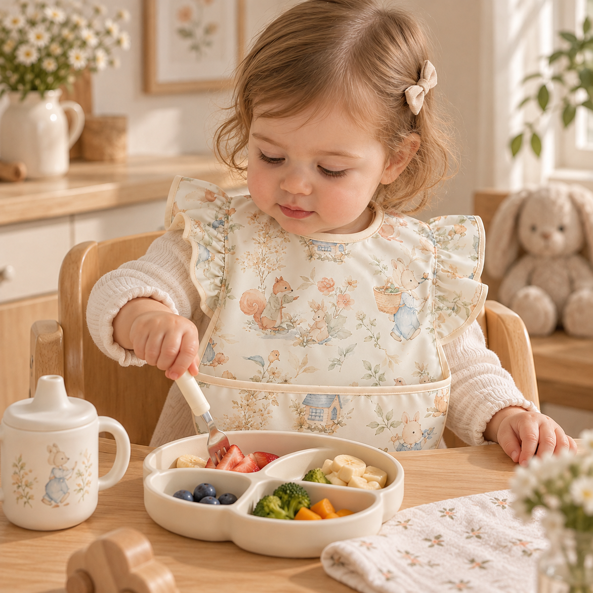 Squirrel Rabbit Bear Waterproof Baby Bib