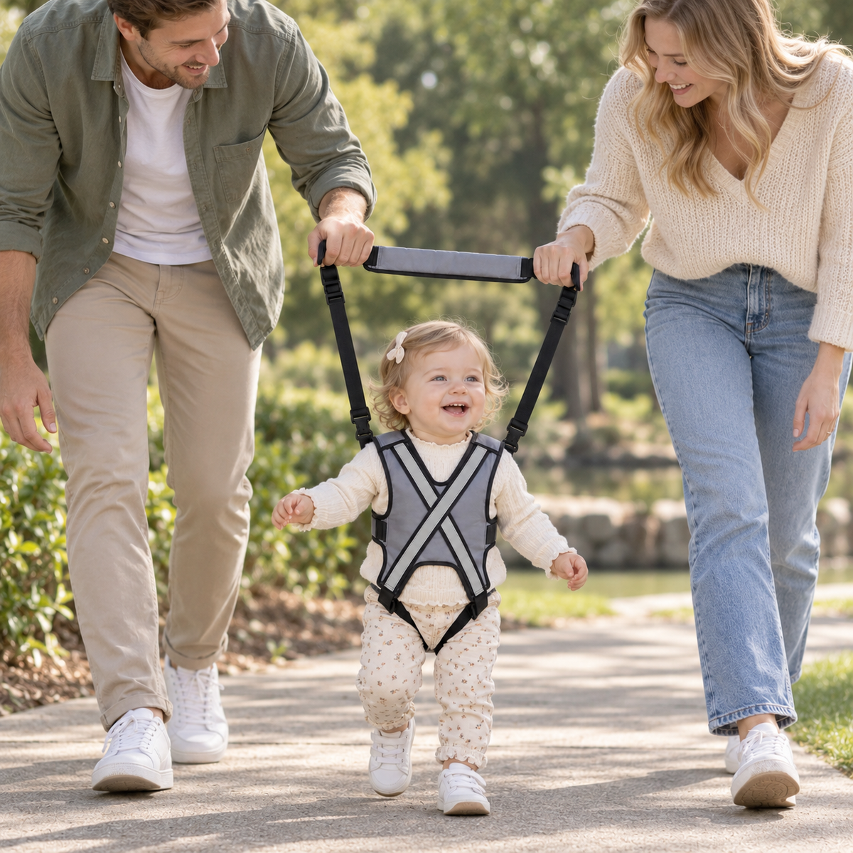 Gray Reflective Child Carrier